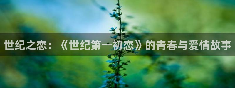 yy漫画首页在线：世纪之恋：《世纪第一初恋》的青春与爱情故事